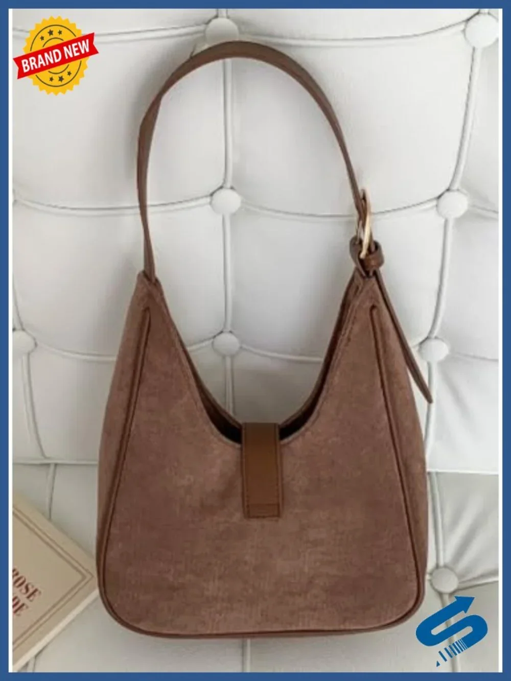 Slouchy Suede Hobo Bag Crossbody Tote Shoulder Bag Travel Purse